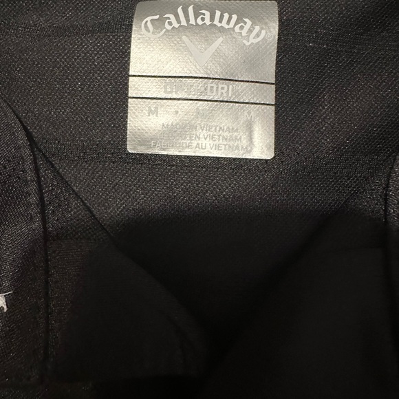 NEW Callaway Opti Dri Black Polyester Golf Polo Shirt Mens Size Medium NWT - Picture 4 of 6